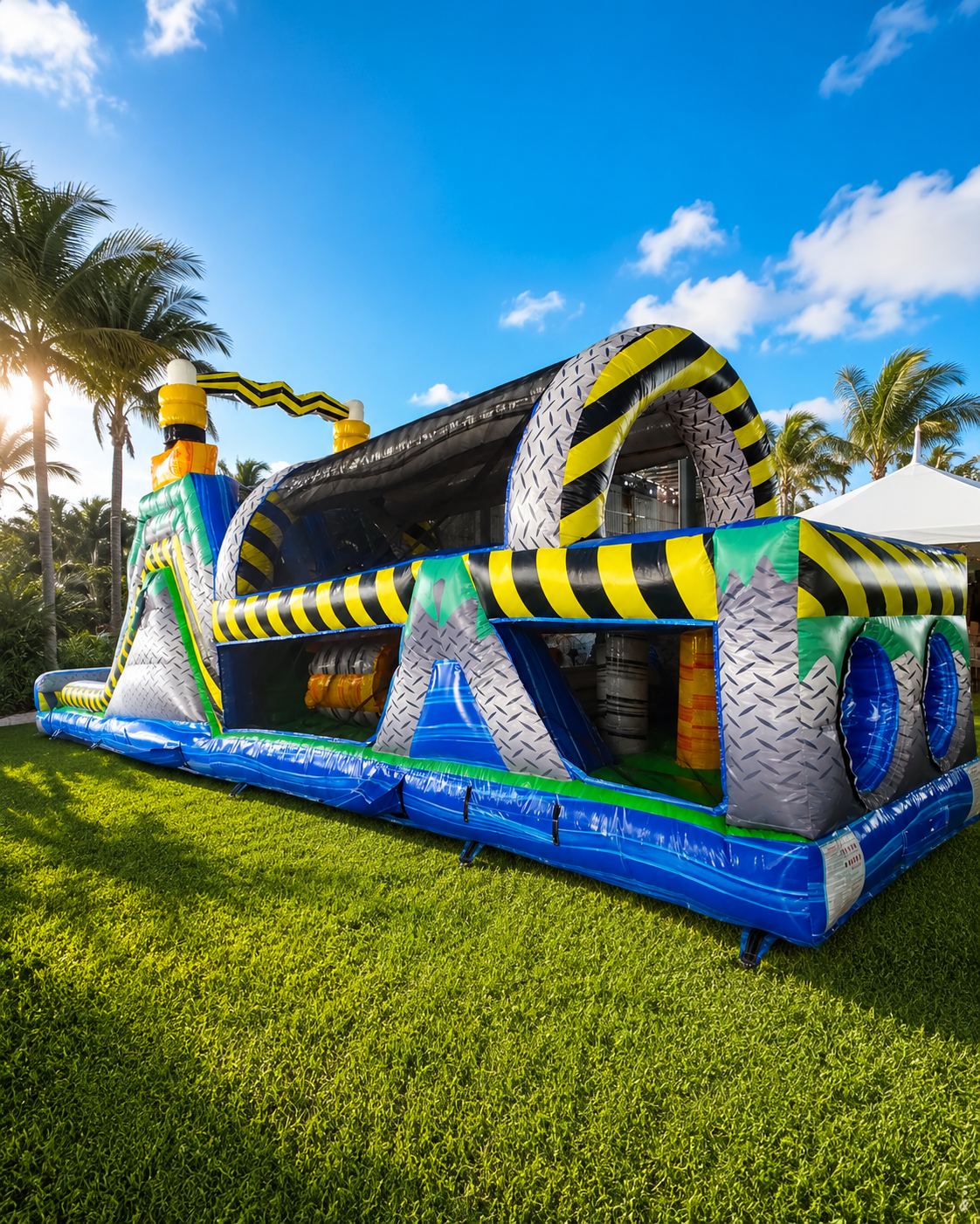 53' Radioactive Run Dual Racing Obstacle Course